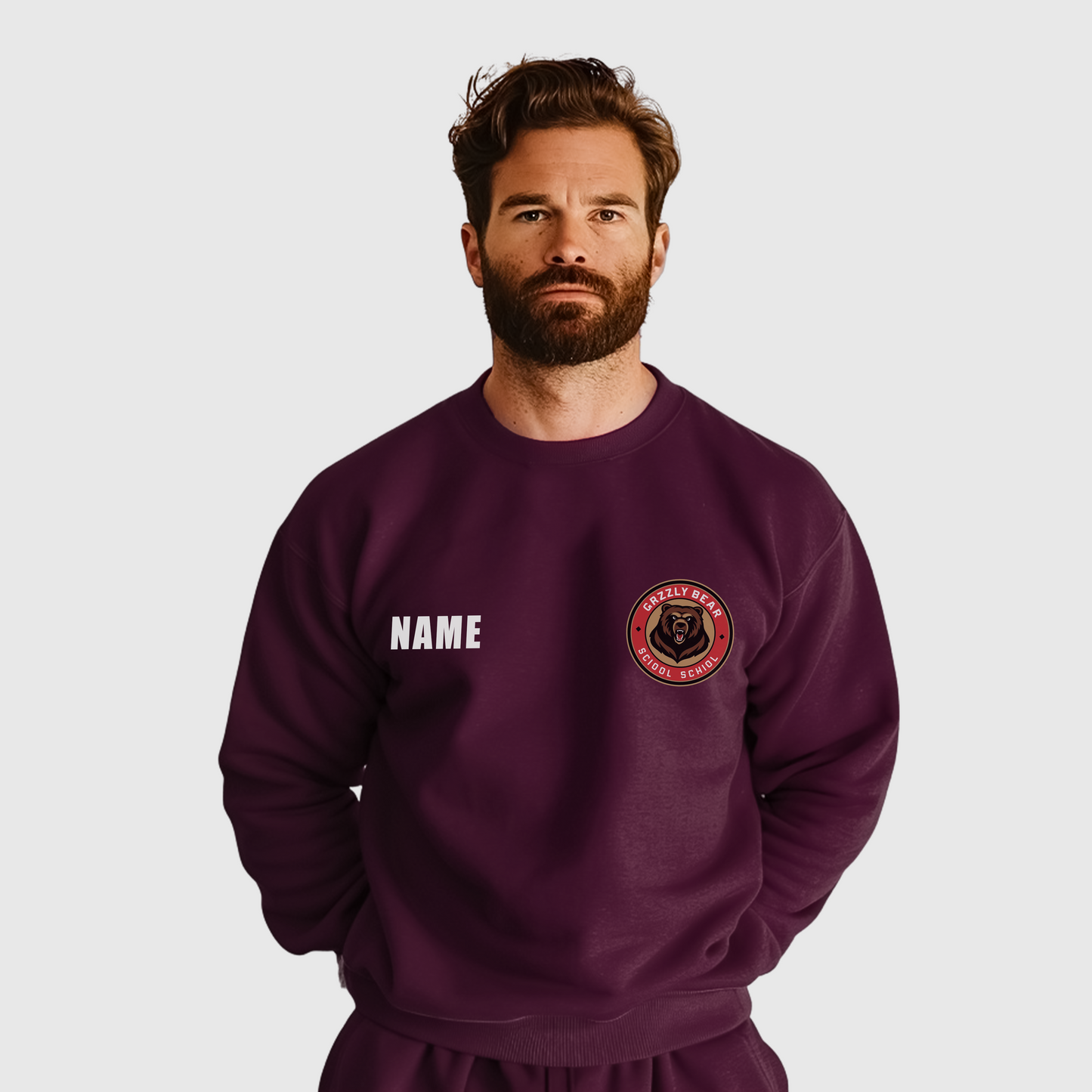 Classic Maroon Crewneck Sweater